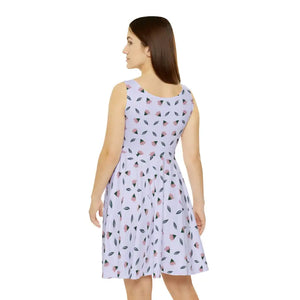 Floral Women’s Skater Dress Polyester Spandex - Dipaliz - Dresses