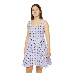 Floral Women’s Skater Dress Polyester Spandex - Dipaliz - s - Dresses