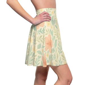 Womens Skater Skirt - Effortless Movement Floral Print - Dipaliz - Skirts