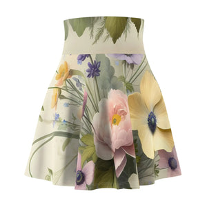 Floral Boho Skater Skirt - Feminine Chiffon Summer Vibes - Dipaliz - Skirts - Xs