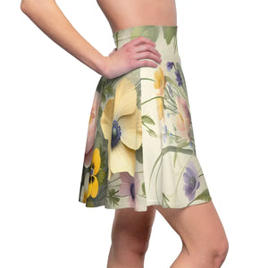Floral Boho Skater Skirt - Feminine Chiffon Summer Vibes - Dipaliz - Skirts - Xs