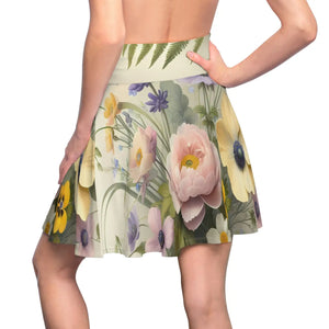 Floral Boho Skater Skirt - Feminine Chiffon Summer Vibes - Dipaliz - Skirts - Xs