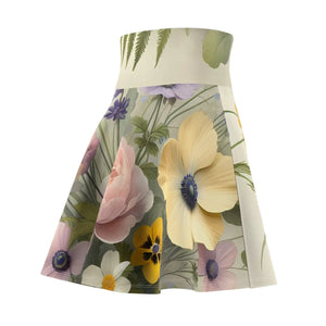 Floral Boho Skater Skirt - Feminine Chiffon Summer Vibes - Dipaliz - Skirts - Xs