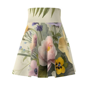 Floral Boho Skater Skirt - Feminine Chiffon Summer Vibes - Dipaliz - Skirts - Xs