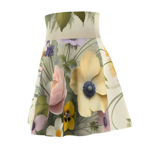 Floral Boho Skater Skirt - Feminine Chiffon Summer Vibes - Dipaliz - Skirts - Xs