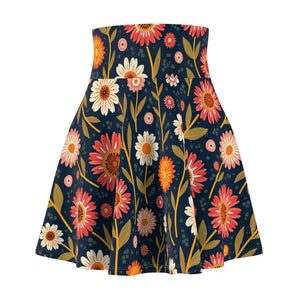 Women’s Skater Skirt - Floral All Over Print - Dipaliz - Skirts