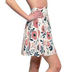 Floral Womens Skater Skirt - Spring Outfits - Dipaliz - Skirts - Xs
