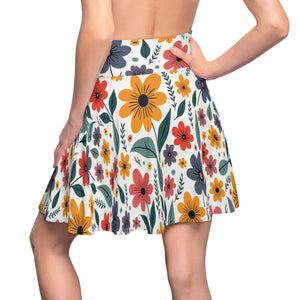 Floral Women’s Skater Skirt - Summer Fun Casual Wear - Dipaliz - Skirts - Xs