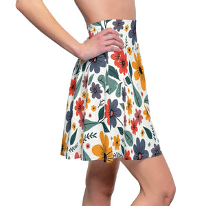 Floral Women’s Skater Skirt - Summer Fun Casual Wear - Dipaliz - Skirts - Xs