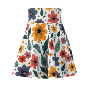 Floral Women’s Skater Skirt - Summer Fun Casual Wear - Dipaliz - Skirts - Xs