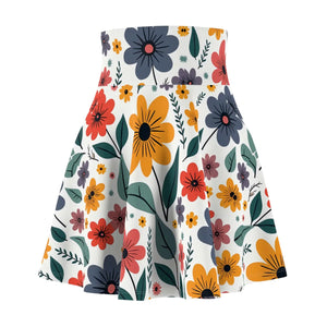 Floral Women’s Skater Skirt - Summer Fun Casual Wear - Dipaliz - Skirts - Xs