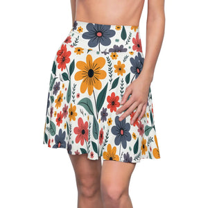 Floral Women’s Skater Skirt - Summer Fun Casual Wear - Dipaliz - Skirts - Xs