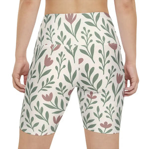 Women’s Workout Shorts Premium Floral Aop Design - Dipaliz