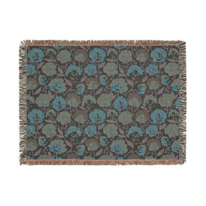 Floral Woven Blanket, Retro Rose Pattern Throw for Cozy Home Decor - Blankets