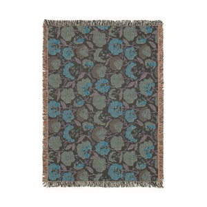 Retro rose pattern woven blanket by DipaliZ with original artwork