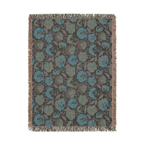 Floral Woven Blanket, Retro Rose Pattern Throw for Cozy Home Decor - Blankets