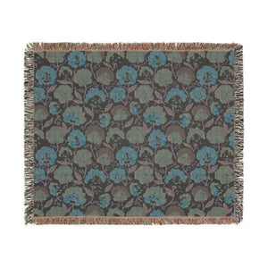 Floral Woven Blanket, Retro Rose Pattern Throw for Cozy Home Decor - Blankets