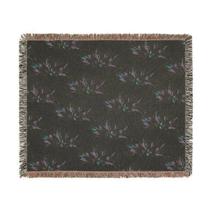 Floral Woven Throw Blanket – Pastel Bouquet Decorative Fringe - Home Decor