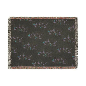 Floral Woven Throw Blanket – Pastel Bouquet Decorative Fringe - Home Decor