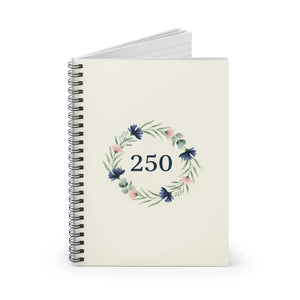 Floral Wreath 250 Spiral Notebook - Ruled Lined Journal - Journals