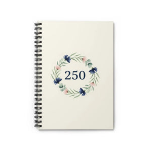 Floral Wreath 250 Spiral Notebook - Ruled Lined Journal - Journals