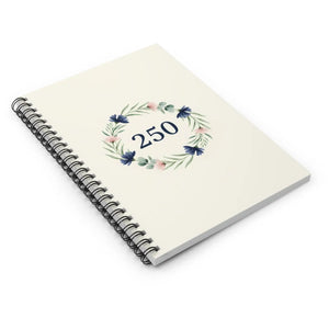 Floral Wreath 250 Spiral Notebook - Ruled Lined Journal - Journals