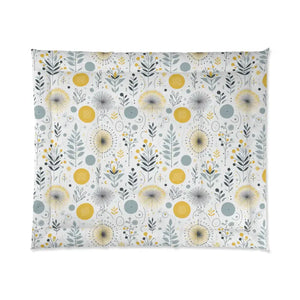 Grey Pattern Comforter Elevates Bedroom Style - Dipaliz - Quilts & Comforters