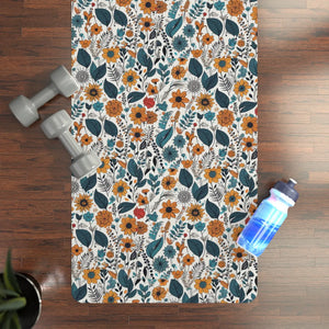Floral Yoga Mat – Microfiber Suede Optimal Balance - Dipaliz - & Pilates Mats