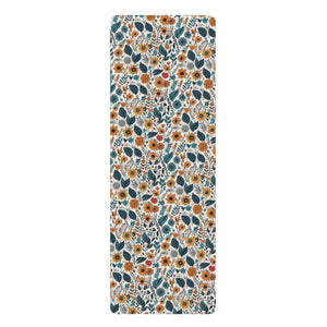 Floral Yoga Mat – Microfiber Suede Optimal Balance - Dipaliz - & Pilates Mats