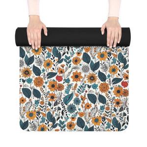 Floral Yoga Mat – Microfiber Suede Optimal Balance - Dipaliz - & Pilates Mats