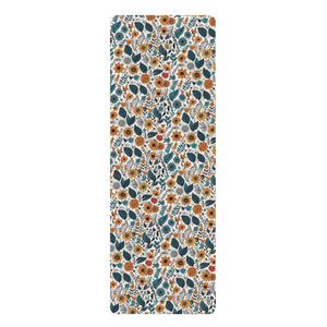 Floral Yoga Mat Microfiber Suede for Optimal Balance - Dipaliz - 24” x 68” - & Pilates Mats