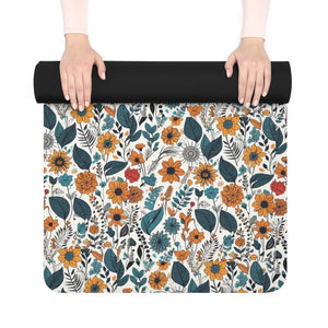 Floral Yoga Mat Microfiber Suede for Optimal Balance - Dipaliz - 24” x 68” - & Pilates Mats