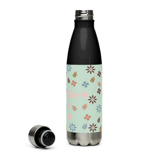Stainless Steel Water Bottle Floral Green Design - Dipaliz - Bottles