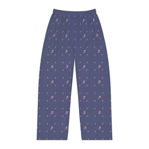 Pajamas - Women’s Pajama Pants - Purple Floral Pattern - Dipaliz