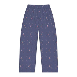 Pajamas - Women’s Pajama Pants - Purple Floral Pattern - Dipaliz