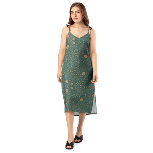 Emerald Green Midi – Built-in Bra Support - Dipaliz - Dresses - Xs
