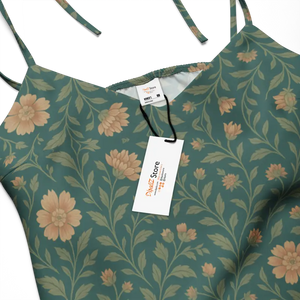 Emerald Green Midi Dress Built-in Bra Support - Dipaliz - Dresses