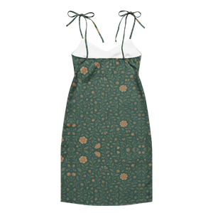 Emerald Green Midi Dress Built-in Bra Support - Dipaliz - Dresses