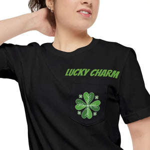 Unisex Pocket Tee - Lucky Irish Charm Style - Dipaliz - T-shirts