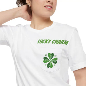 Unisex Pocket Tee - Lucky Irish Charm Style - Dipaliz - T-shirts
