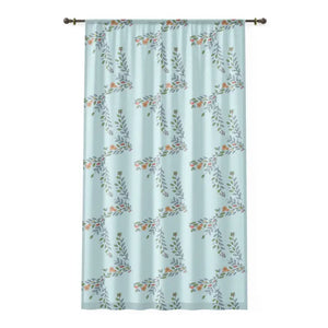 Stylish Leaves Pattern Window Curtains Transform your Space - Dipaliz - Sheer / White / 50’’ × 84’’