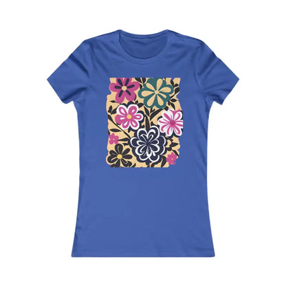 Chic Flower Art Tees - your New Comfy Cotton Favorite - m / True Royal T-shirt