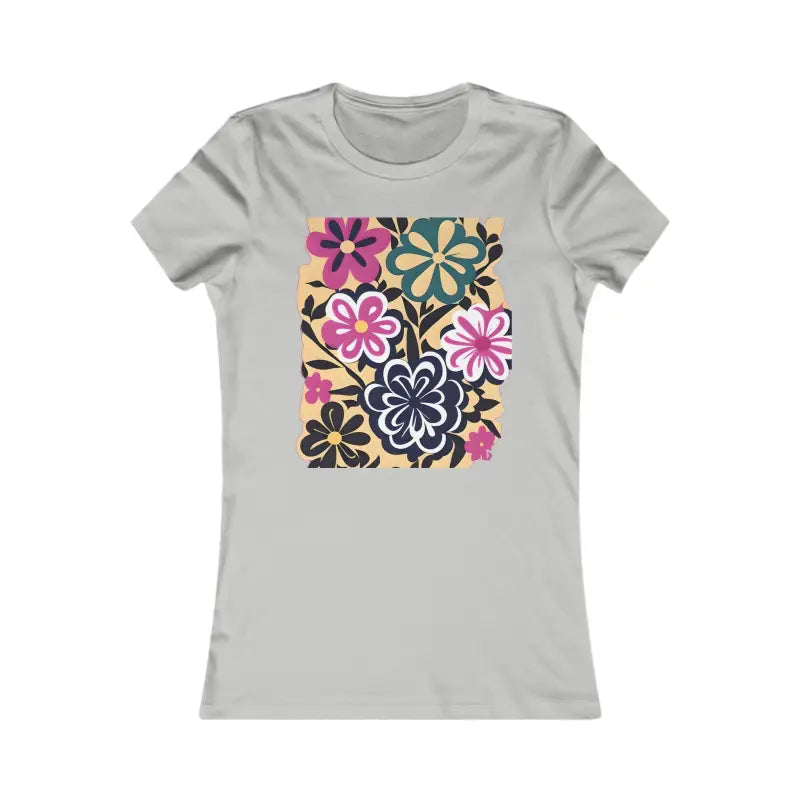 Chic Flower Art Tees - your New Comfy Cotton Favorite - s / Athletic Heather T-shirt