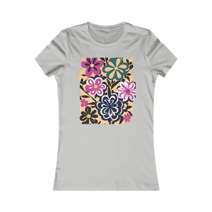 Flower Art Cotton Tee - Women’s Favorite Comfort Style - Dipaliz - s / Athletic Heather - T-shirts