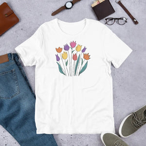 Unisex Flower Bunch Tee - Flattering for Every Body Type - Dipaliz - White / s - T-shirts