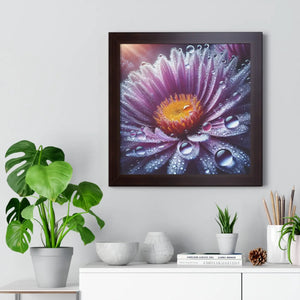 Flower Closeup Framed – Vertical Nature Art - Dipaliz - Posters