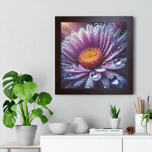 Stunning Flower Closeup Framed Vertical Poster - Dipaliz - Posters