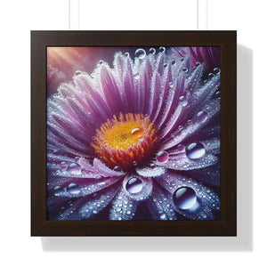 Stunning Flower Closeup Framed Vertical Poster - Dipaliz - 16″ x / Walnut - Posters