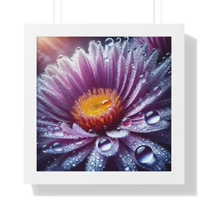 Stunning Flower Closeup Framed Vertical Poster - Dipaliz - 16″ x / White - Posters