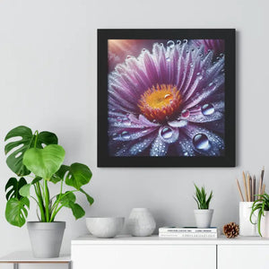 Stunning Flower Closeup Framed Vertical Poster - Dipaliz - Posters